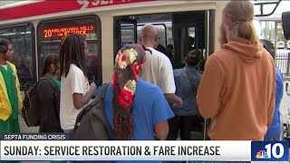 SEPTA set to restore full service and increase fares on Sunday