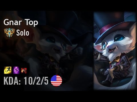 Gnar Top vs Gragas - Solo - NA Challenger Patch 6.9