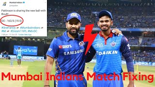 IPL 2020 Mumbai Indians Match Fixing | Mumbai Indians Controversial Tweet Sparks Fixing
