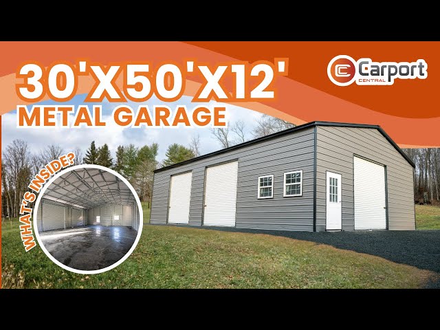 30’ x 50’ x 12’ Metal Garage