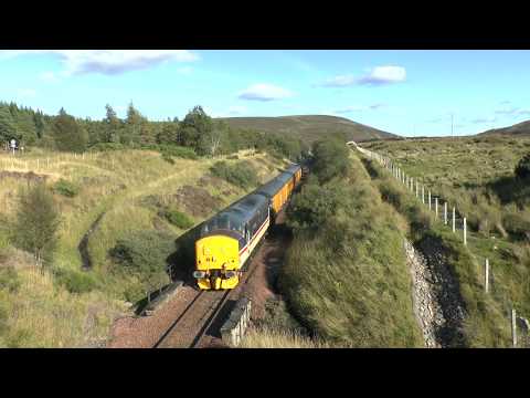 37419 TnT 37405 1Q77 Mossend to Inverness at Slochd 14/09/19