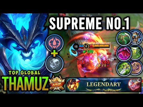 Supreme No.1 Thamuz Revamp!! Top Global Thamuz Best Build & Emblem 2025 - Mobile Legends
