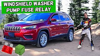 Jeep Cherokee Windshield Washer Pump Fuse Relay Location Replacement 2014 2023