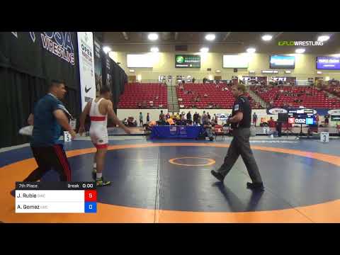 2018 Marine Corps US Open/UWW Junior Greco Roman 67 7th Place - Jose Orlando Rubio (SWC) Vs. Adria