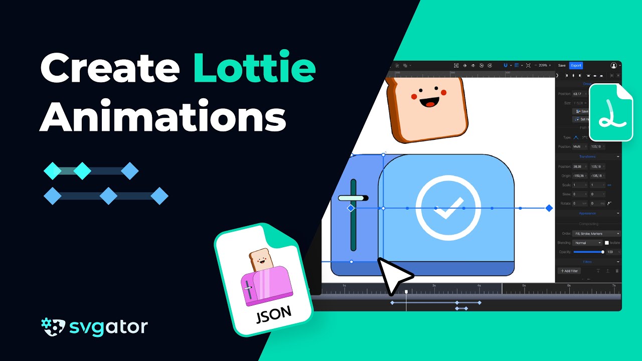 How to Create and Export Lottie Animations from Scratch | SVGator