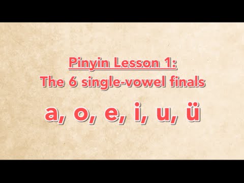 Pinyin Lesson 1: Single-vowel finals a, o, e, i, u, ü | Learn Chinese the native way! | Fobulous TV