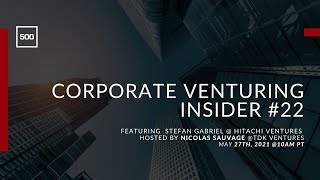 Corporate Venturing Insider #22: Stefan Gabriel @ Hitachi Ventures with Nicolas Sauvage