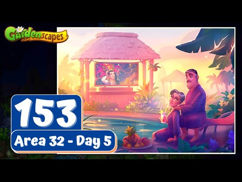 Gardenscapes Story - Part 153 - Area 32 - Day 5 - Gameplay