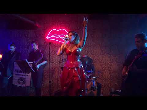 Lisa McQuade Performing The Boogie Monster at the 2018 McKittrick Hotel's Inferno Halloween Party