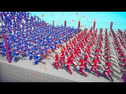 100x MEDIEVAL KING ARMY👑 vs 🥷 100x NINJA DYNASTY ARMY / Totally Accurate Battle Simulator ( TABS )