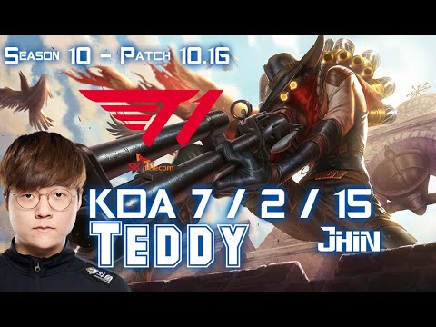 T1 Teddy JHIN vs JINX ADC - Patch 10.16 KR Ranked