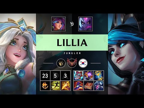 Lillia Jungle vs Evelynn - KR Grandmaster Patch 25.S1.3