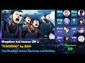 Top Kingdom Anime Openings And Endings Party Rank