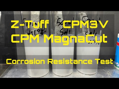 【Z-Tuff CPM3V CPM MagnaCut Corrosion resistance test】【耐食性テスト】