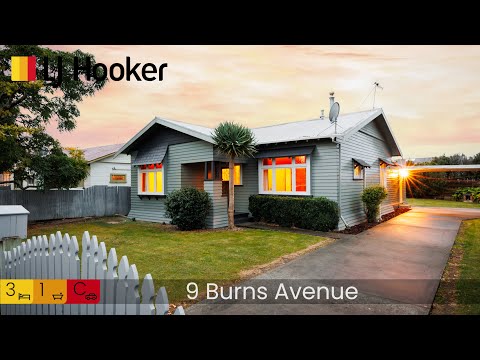 9 Burns Avenue, Takaro, Manawatu-Wanganui, 3房, 1浴, 独立别墅