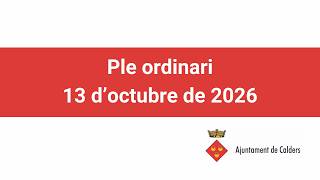 Ple del dia 13 d'octubre de 2026
