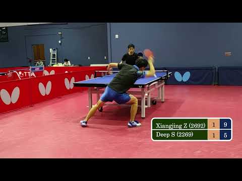 Zhang Xiangjing (2692) vs Deep Saun (2269, lefty) - Bay Area Championship at TTA on 6-5-2022