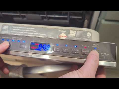 Diagnostic mode for Whirlpool Dishwasher (WDT720PADM2). Required for a new heating element.