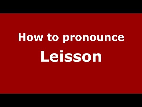 How to pronounce Leisson (Brazilian Portuguese/Brazil)  - PronounceNames.com