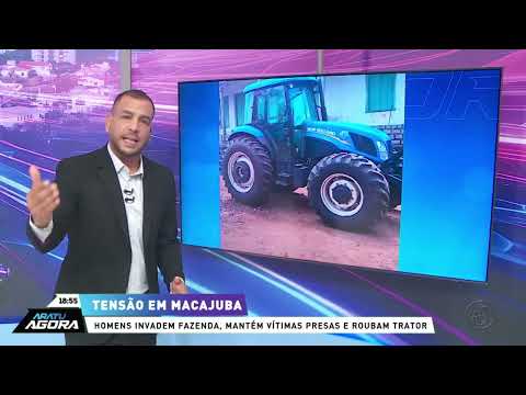 Tensão em Macajuba: homens invadem fazenda, mantém vítimas presas e roubam trator