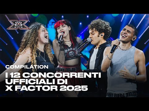 I 12 concorrenti ufficiali dei Live di X Factor 2025 (compilation)