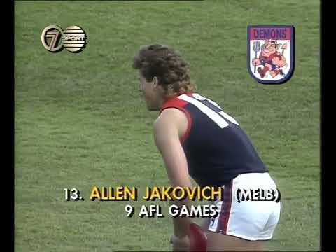 Allen Jakovich - Melbourne - 11 goals v North Melbourne - 1991 Round 20 - MCG - AFL