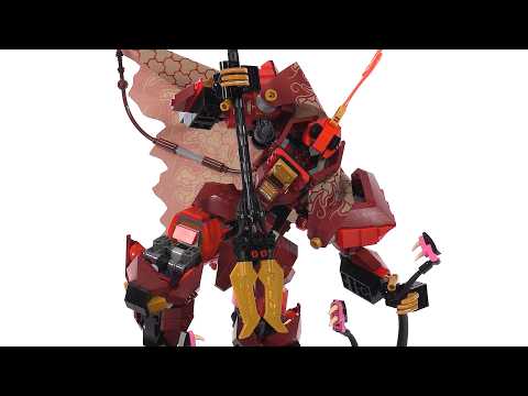 LEGO Ninjago Kai's Fire Knight Mech review! Has knees, waist rotation & stand 71846 #NotSponsored