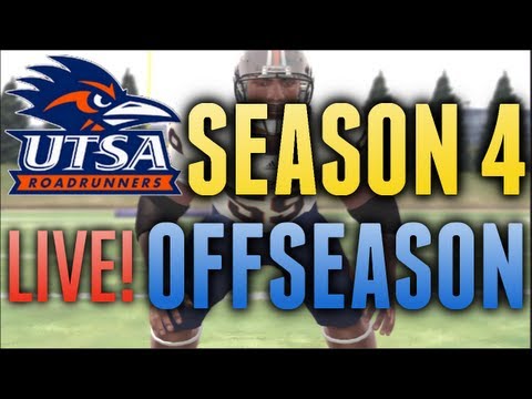 NCAA Football 13: UTSA Dynasty Season 4 - FULL Offseason Livestream (4:00PM CENTRAL)