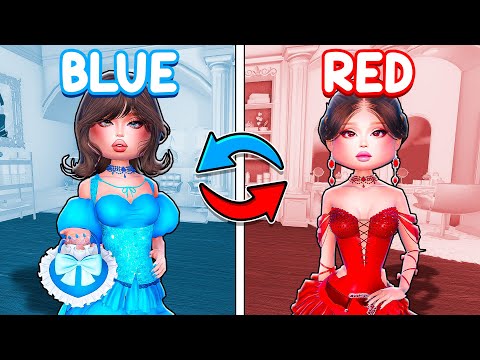 Swapping COLORS With My SISTER In Dress To Impress!!