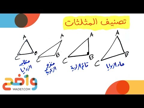 درس المثلثات شرح تصنيف رياضيات الوحدة