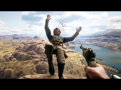 Red Dead Redemption 2 PC 60FPS - First Person Brutal Gameplay Vol. 56 (Euphoria Ragdolls)