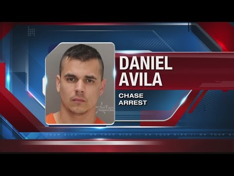 Daniel Angel Avila was arrested after several attempts at being stopped by police for a non-working