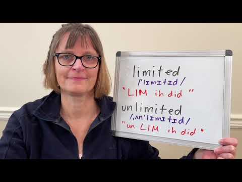 How to Pronounce Limited and Unlimited