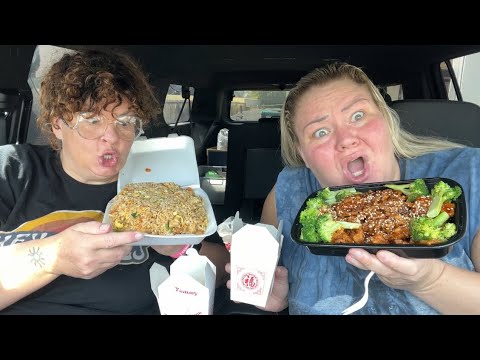 Crystal and Tammy eat Chinese food in California