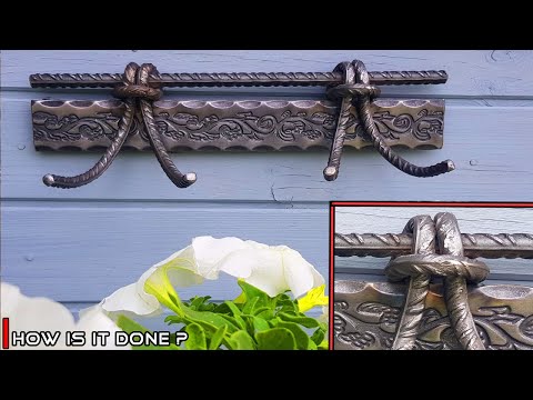 I Make a Steel Knot by Bending Rebar - Wall Hanger Industrial Style