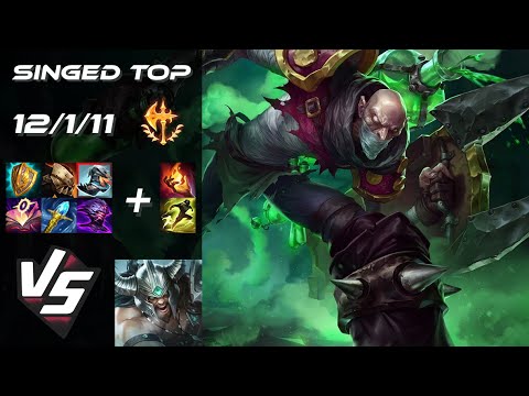 TOP Singed vs Tryndamere - NA Grandmaster Patch 25.S1.8