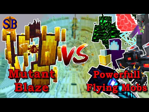 New Mutant Blaze vs Flying Bosses | Minecraft Mob Battle