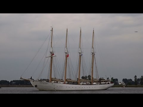 Portuguese Tall Ships (Sail 2015): Santa Maria Manuela + NRP Sagres III leave Amsterdam