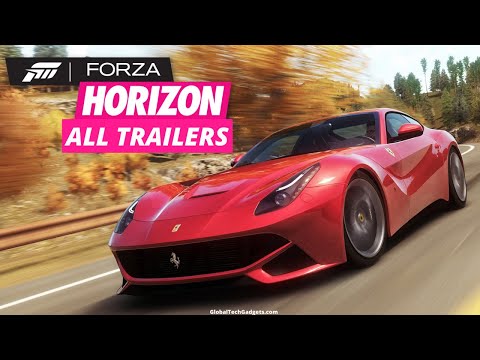 Forza Horizon 1 All DLC & Expansion Trailers, Announcement, Launch Trailer E3 2012 (XBOX HD Graphic)