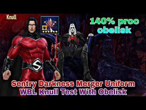Sentry Darkness Merger Uniform WBL Knull Test With Obelisk - Marvel Future Fight
