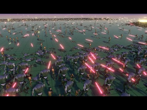 STAR WARS: 2000 Clone Troopers vs 10500 Battle Droids & Super Battle Droids - UEBS