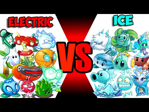 Team ELECTRIC vs ICE - Which Plant Team 's NOOB? - PvZ 2 Team Plant VS Team Plant