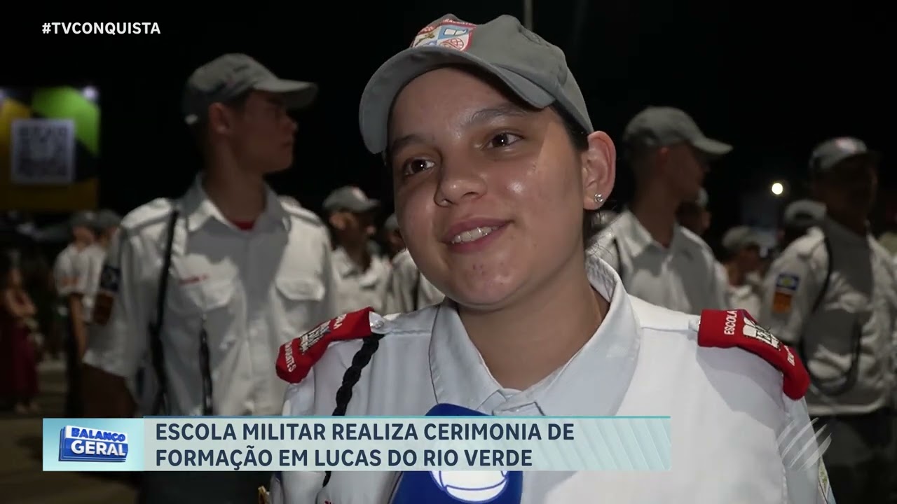 Alunos da escola militar participam de cerimônia de formação em Lucas do Rio Verde