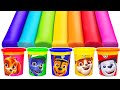 Paw Patrol Play Doh Fun | Learn Colors & Shapes with Mighty Pups | Preschool Toddler Learning Video