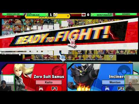 WeeklyVac #245: WontonSoup vs KaitoBlaze (Incineroar vs Zero Suit Samus) - Winners R1