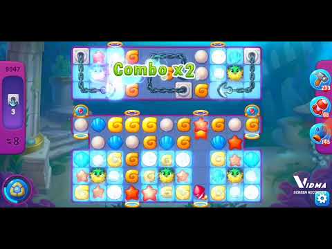 Fishdom. 9047 super hard level no boosters and diamonds. 15 moves