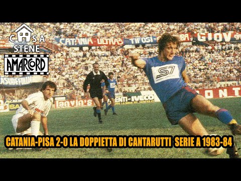 CATANIA-PISA 2-0 SERIE A 1983-84 LA DOPPIETTA DI  CANTARUTTI SERVIZIO DELLA DSPRINT #CASASTENE