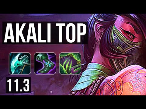 AKALI vs FIORA (TOP) | Quadra, 9/1/4, 1.2M mastery, 300+ games, Dominating | KR Diamond | v11.3