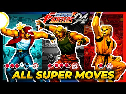 ALL SUPER MOVES TUTORIAL - The King of Fighters '94 (KOF94)