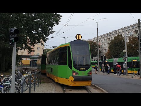 MPK Poznań - linia 18 | Moderus Alfa HF 07 AC #218 + #215